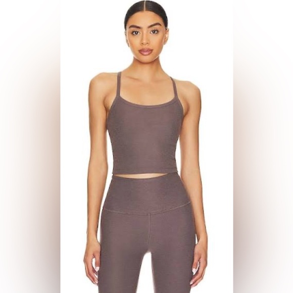 NWT Beyond Yoga Set Woodland Heather: Midi Leggings & Cropped Tank Small